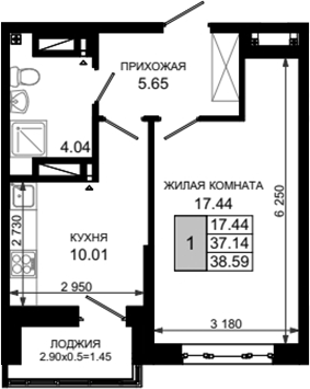 Планировка в Октябрь Парк