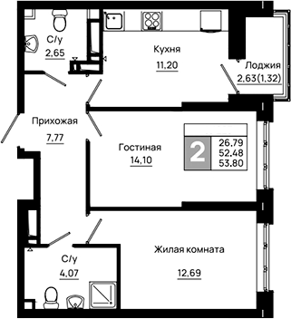 Планировка в Октябрь Парк